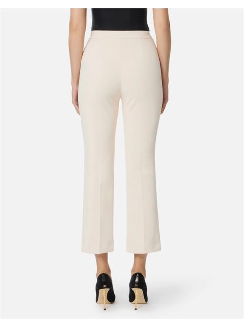 DOUBLE CREPE TROUSERS ELISABETTA FRANCHI | PA10856E2DZ9 Milk